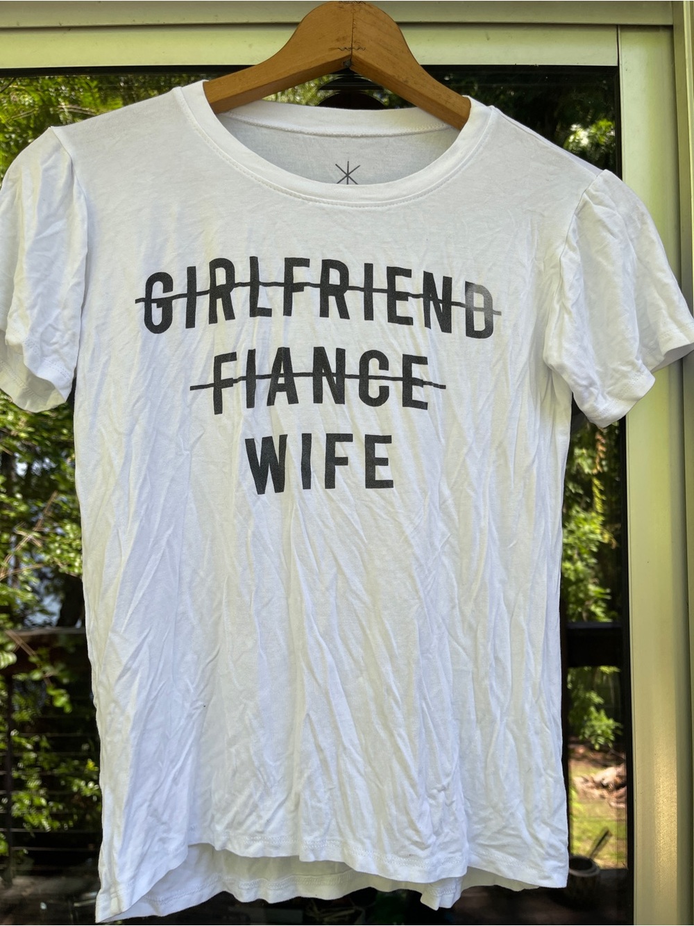LIFE Clothing Co. White Graphic Wife Tee with Black Text